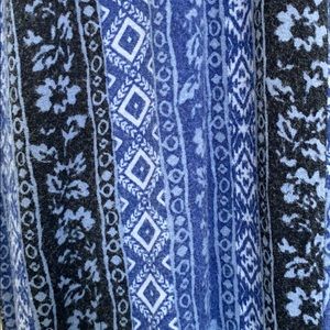 Blue Aztec Pattern Flare lounge pants